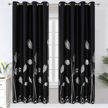 Blackout Curtains 72 Inch Long 2 Panels Set by ESTELARTEXTILER