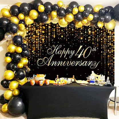 Happy 40th Anniversary Backdrop - Image 4