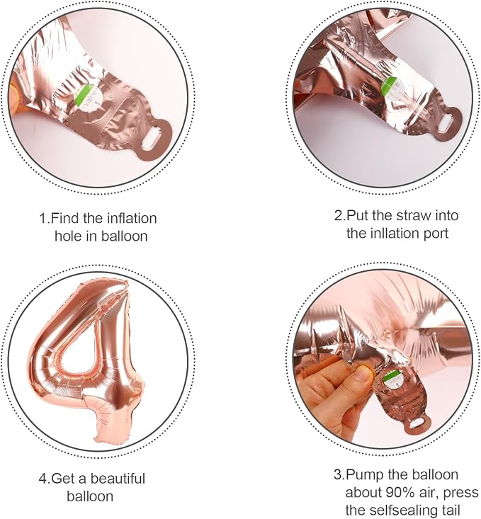 Number Balloons 40 Inch Rose Gold 5 Balloon - Image 6