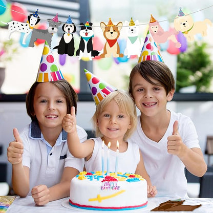 Hooqict Dog Birthday Banner Puppy Themed Party Decorations Dog Garland Banner - Image 5