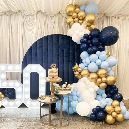 Blue And Gold Balloon Arch Kit - Image 6