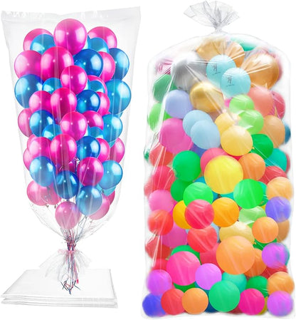 2 Pcs 98.4 x 59 Inches Clear Large Balloon Bags by Toosci