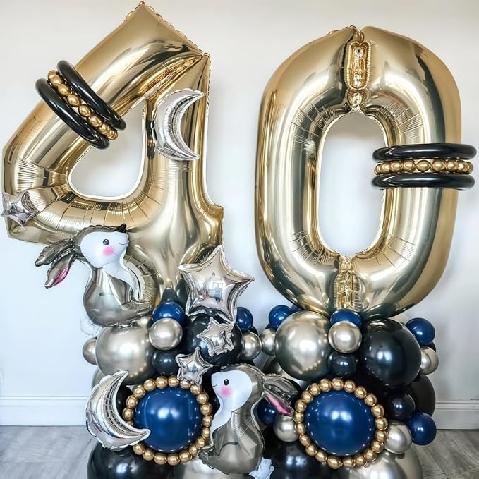 Champagne Gold 16 Balloon, 40 Inch Light Gold Number 16 Balloon Big Foil Mylar - Image 4