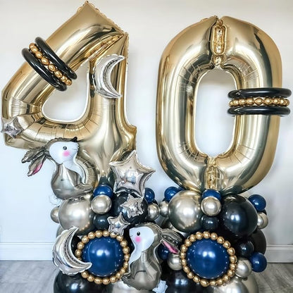 Champagne Gold 16 Balloon, 40 Inch Light Gold Number 16 Balloon Big Foil Mylar - Image 4