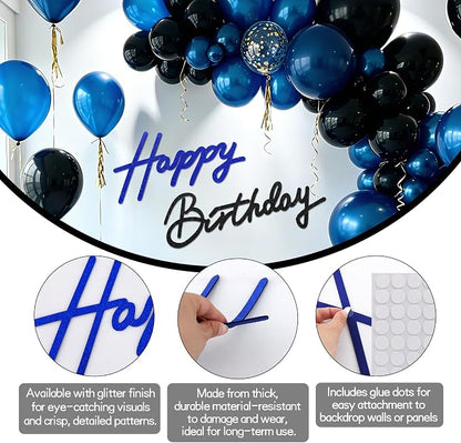 TONIFUL Happy Birthday Sign for Backdrop - Image 2
