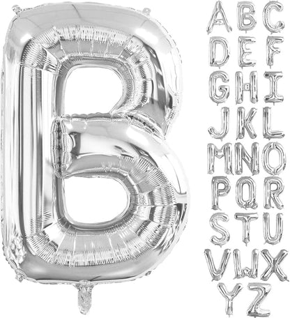 Lovoir 40 Inch Large Silver Letter B Balloons Big Size Jumbo Mylar Foil Helium by Lovoir