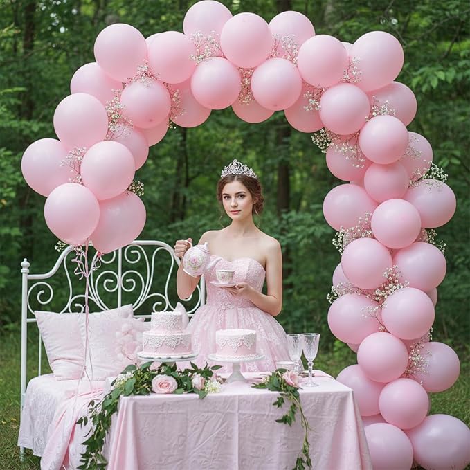 Patimate Pastel Pink Latex Party Balloons 100pcs 12 Inch - Image 6