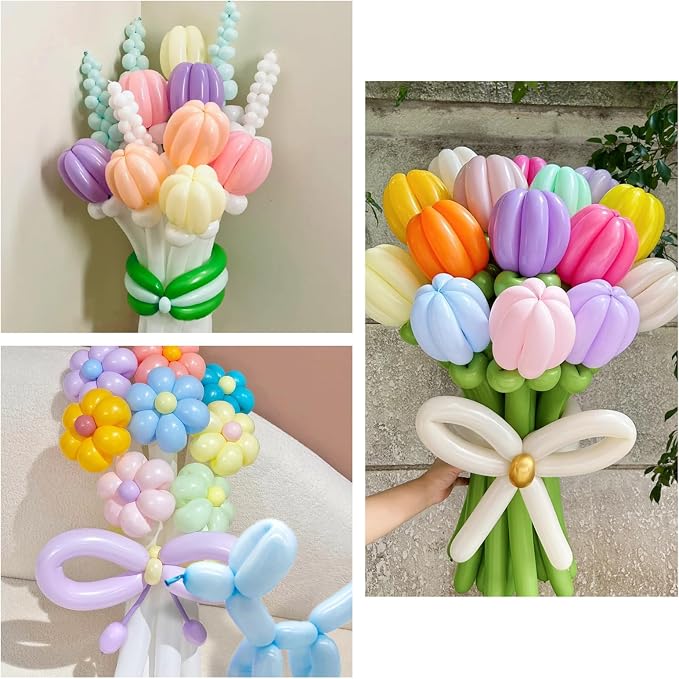 100Pcs Pastel Long Balloons forTying Balloon Arch - Image 7