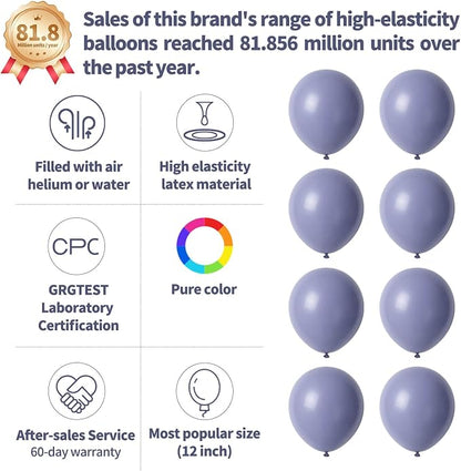 110pcs Dusty Blue Balloon 12 Inch - Image 2