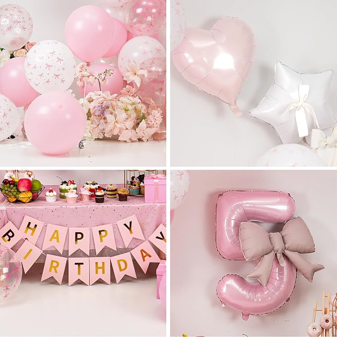 5th Pink Bow Birthday Decorations - Image 7
