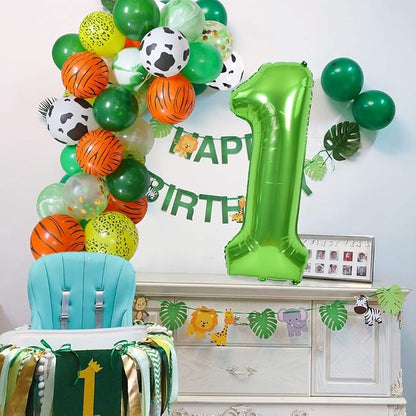 TONIFUL 40 Inch Green Number 5 Balloons Large Foil 5th Birthday Decorations | - Image 3
