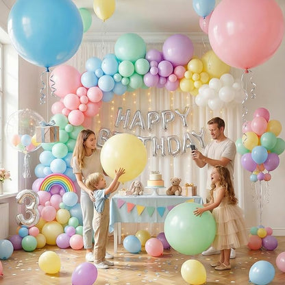 LOVESTOWN 12 PCS Pastel Large Macaron Balloons, 36 Inch Multicolor Macaron | - Image 2