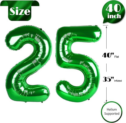 Green Number 25 Balloon 40 Inch - Image 5