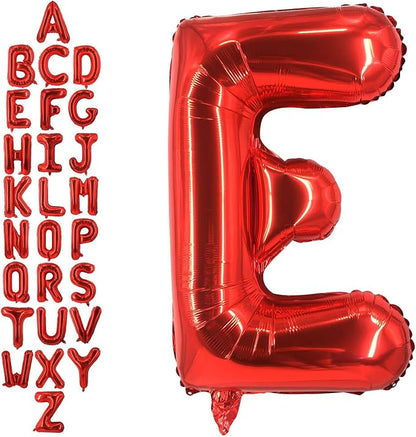40 Inch Red Letter E Balloons, DIY Phrase Foil Alphabet Letter E Balloons DIY by LHOAVWE