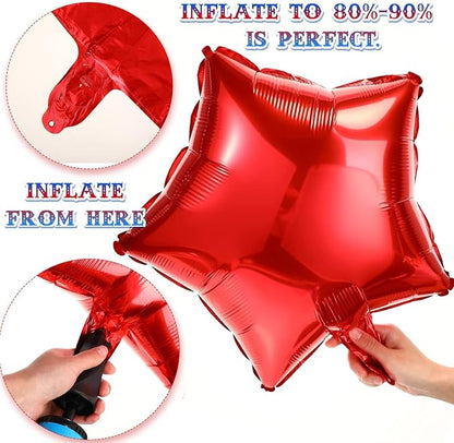 4th of July Balloons 12Pcs Patriotic Independence Day Foil Balloons Red White - Image 7