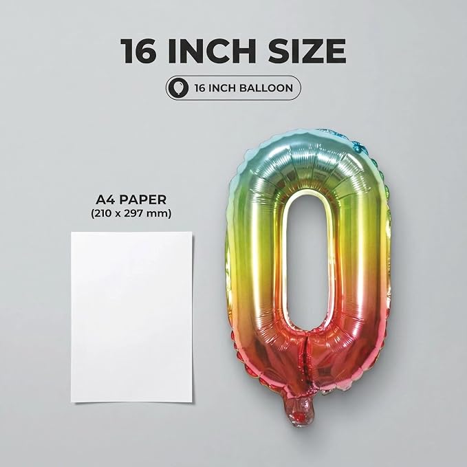 20 Pieces Foil Mylar Number Balloons 0 to 9 Set - Image 8
