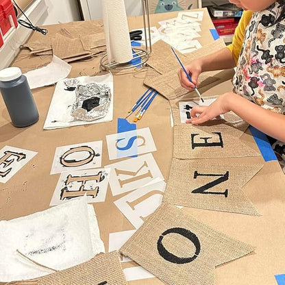 Burlap Custom Baner PreStringed - Image 6