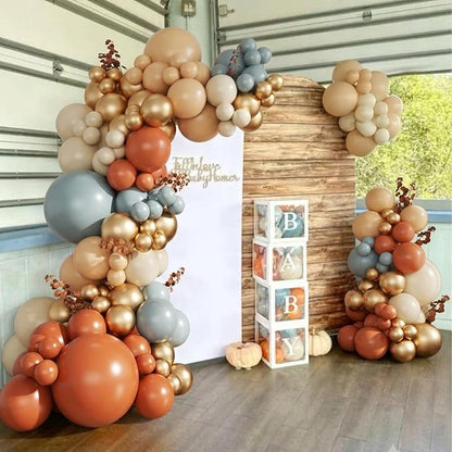 Fall Balloon Arch Kit for Little Pumpkin Baby Shower Decorations | Dusty Blue - Image 3