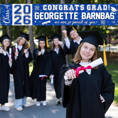 Graduation Congratulations Banner Decorations, Class of 2026 Personalized - Image 8