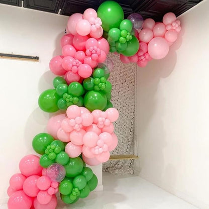 Pink and Green Balloons, 12 Inch Hot Pink Sage Green Balloons - Image 7