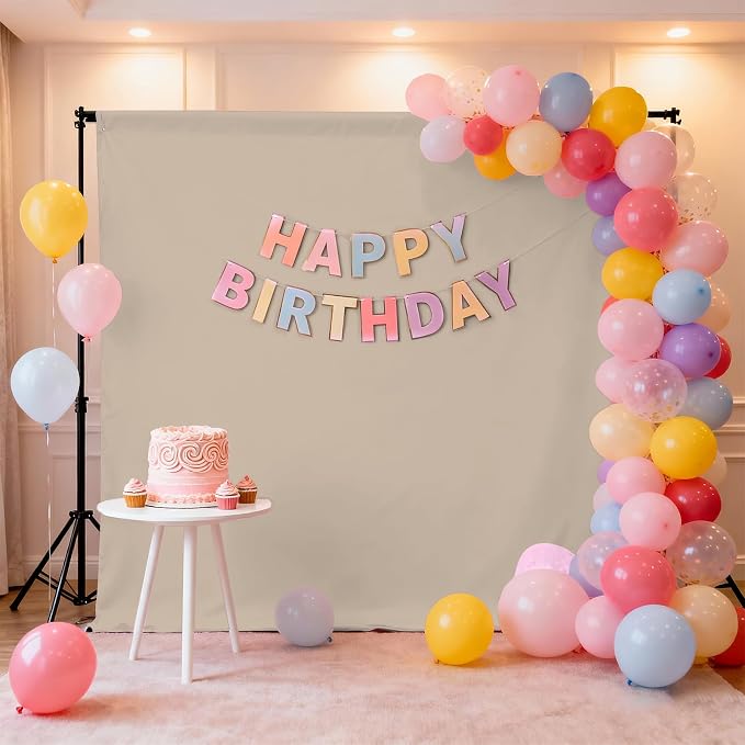 Beige Photography Backdrop for Photoshoot, Fabric 10x20ft | Polyester Studio - Image 3