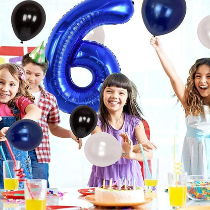 TONIFUL 40 Inch Navy Blue Number 6 Balloons Large Foil 6th Birthday Decor | - Image 3