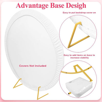 Round Backdrop Stand 7.2FT Gold Metal Circle Balloon Arch Frame | Metal Circle - Image 3