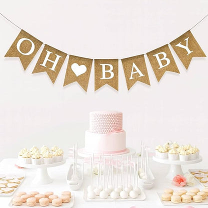 Anwyll Burlap Oh Baby Banner - Image 6