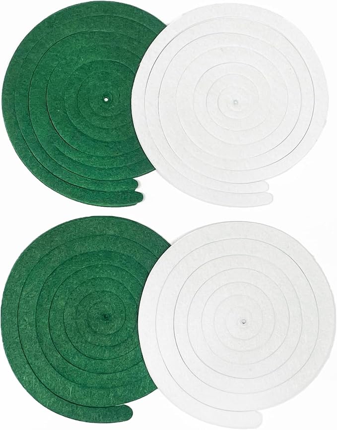 36 Pcs Green White Hanging Swirl Decorations Felt Swirl Streamer Spiral Ceiling - Image 3