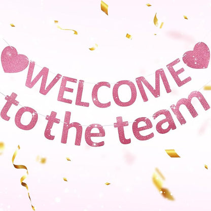 Pre-Strung Glitter Welcome to the Team Banner Welcome Banner Welcome Decorations by Unknown