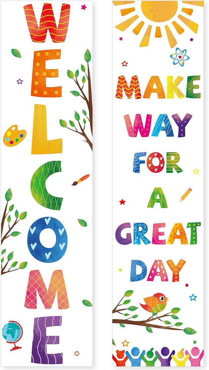 Sideim Colorful Classroom Welcome Poster Decorations, Welcome Sign by Sideim