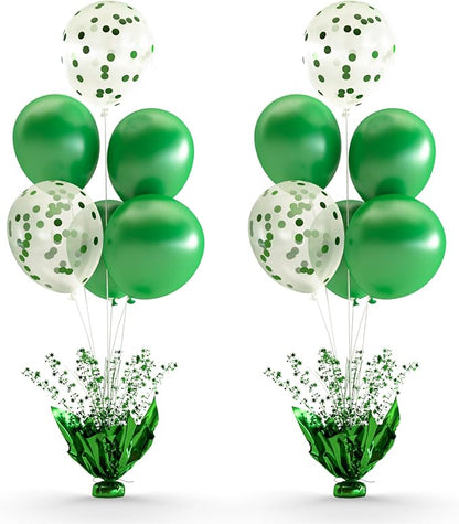 Green Balloon Table Centerpiece Kit, 2 Sets Green Balloon Stands by Besutolife