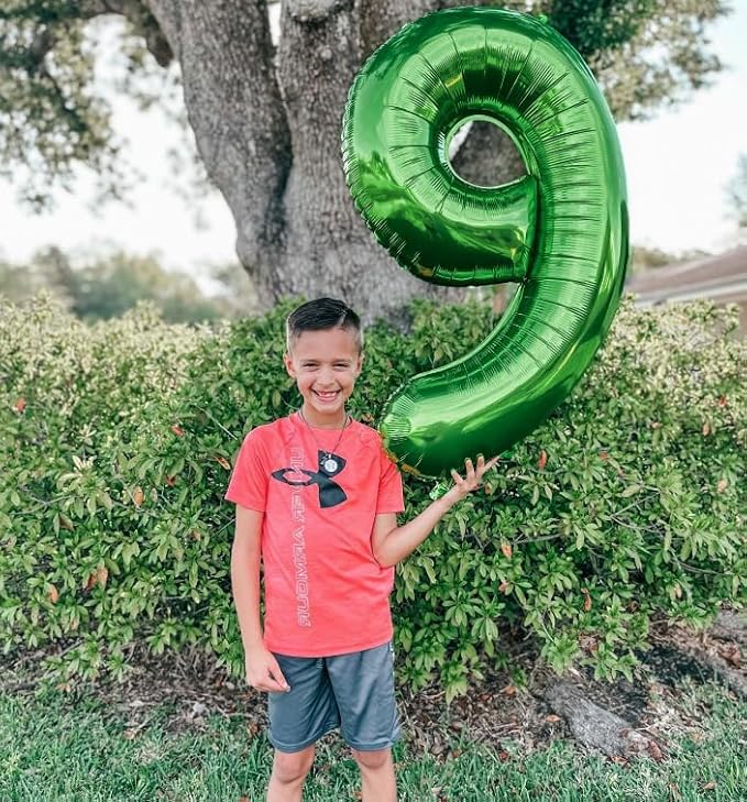 Green Number 9 Balloon 40 Inch - Image 3