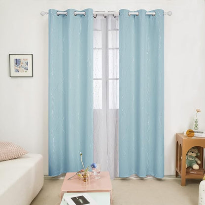 Deconovo Living Room Curtains 84 Inches Long, Thermal Insulated, Room Darkening - Image 2