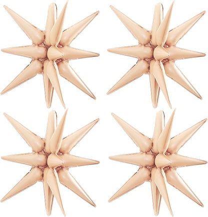 TONIFUL 4 Pcs Explosion Star Balloons Caramel Foil Balloon Party Decoration | by TONIFUL