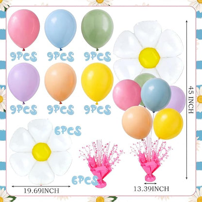 Civaner Daisy Party Balloons Stand Kit 6 Sets - Image 3