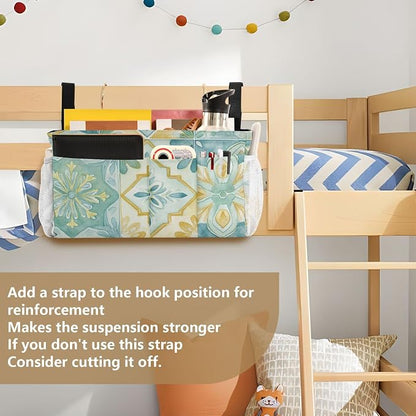 Bedside Caddy Metal Frame Hanging Organizer Bunk Bed Dorm Accessories Hook And - Image 6