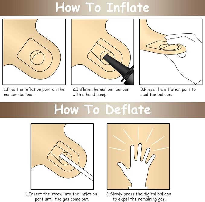 30th Birthday Balloons Beige for Women, 40 Inch Giant Nude Brown Foil 30 - Image 7
