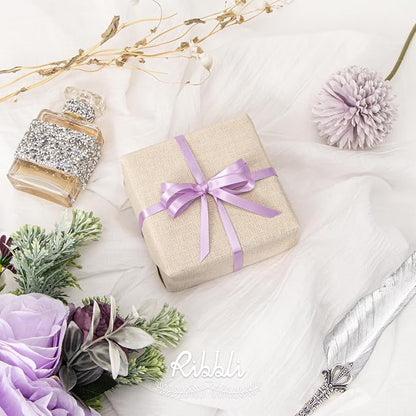 Ribbli Light Purple Satin Ribbon, Double Faced Satin 1/4 inch x Continuous 50 - Image 2