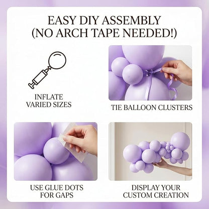 Pastel Purple Lilac Balloons, Bridal Shower, Butterfly Fairy Princess Birthday - Image 3