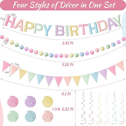 Kriyokiaa Pastel Happy Birthday Banner Set - Image 4