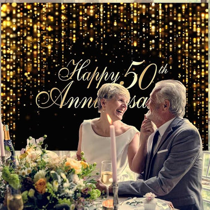 Happy 50th Anniversary Backdrop - Image 3