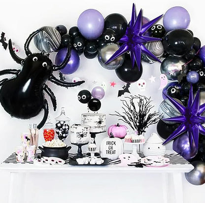 TONIFUL 4 Pcs Explosion Star Balloons Purple Foil Balloon Party Decorations | - Image 5