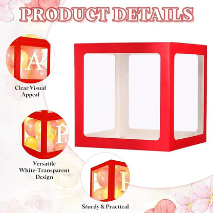 uxcell 6 Pcs Party Balloon Boxes, Transparent Balloon Boxes - Image 3