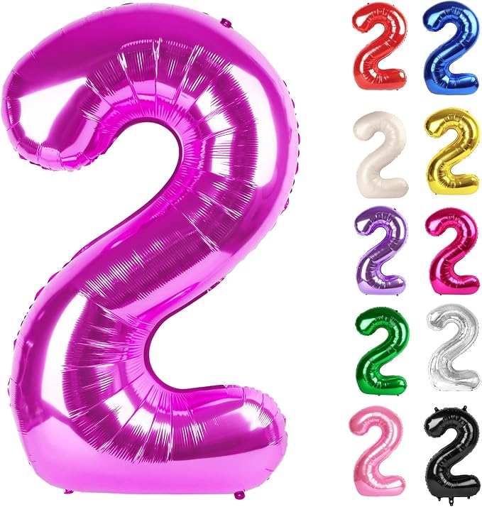 Rosy Purple Number 2 Balloon 40 Inch by IWERP