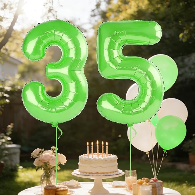40 Inch Number 35 Balloons for 35th Birthday Party Decorations, 0-100 Fruit - Image 3