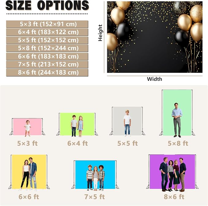 Custom Backdrop Personalized 5x3 Ft, Customized Photo Backdrop Banner - Image 3