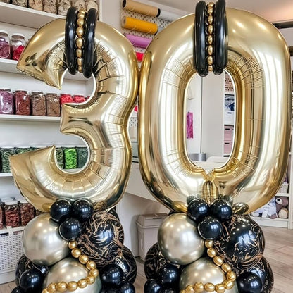 Champagne Gold 8 Balloon, 40 Inch Light Gold Number 8 Balloon Big Foil Mylar - Image 4