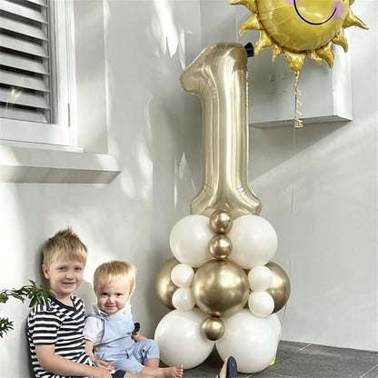 Gold 16th Birthday Balloons for Boys Girls, 40 Inch Champagne Gold Foil Number - Image 3