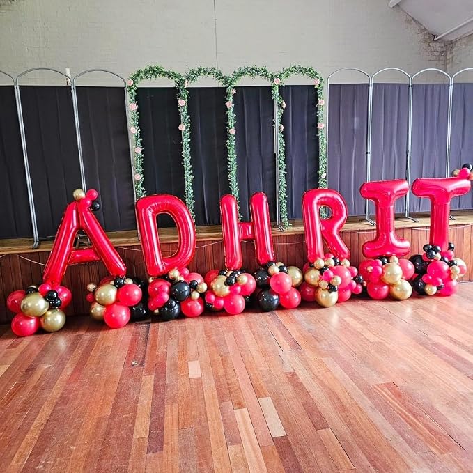 Red Letter B Balloons, B Balloon 40 Inch B Balloons Letter - Image 6